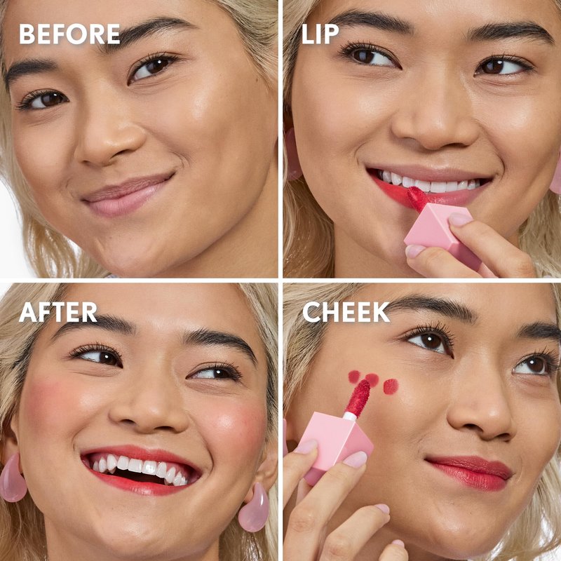 COVERGIRL Clean Fresh Jelly Water Tint, Lip & Cheek Tint, Transfer-Proof, Hydrating - 20 Cherry Burst (Cherry Red)