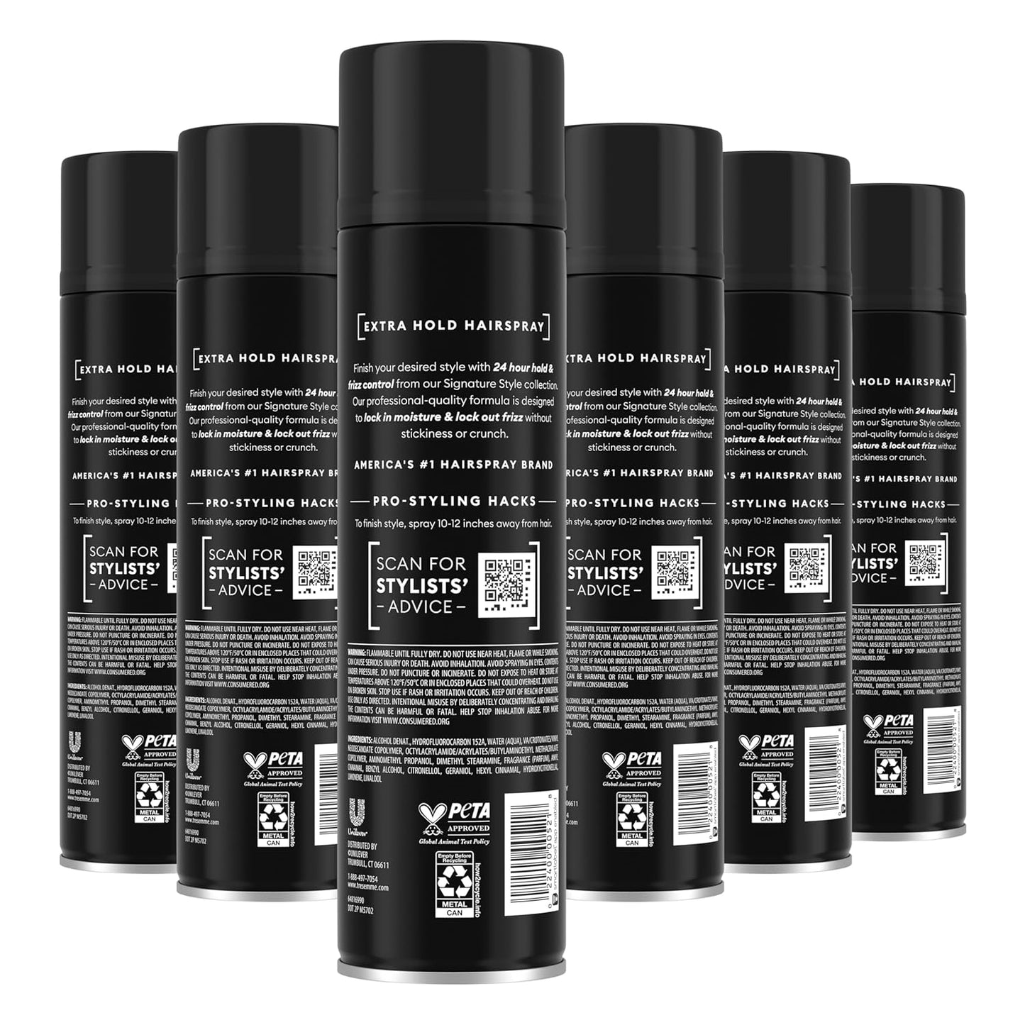 TRESemmé Extra Hold Hair Spray - Humidity Resistant Formula | 11 oz, 6 Count