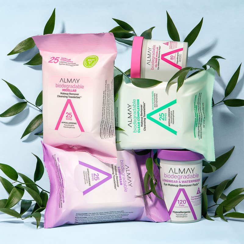 Almay Micellar Makeup Remover Cleansing Towelettes, Hypoallergenic, Fragrance-Free, 25 count