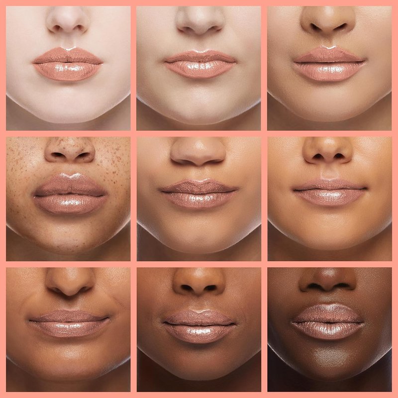 Oulac Metallic Lipstick - Lightweight Hydrating Formula, Full Coverage in Metallic Golden Nude, Vegan Beauty