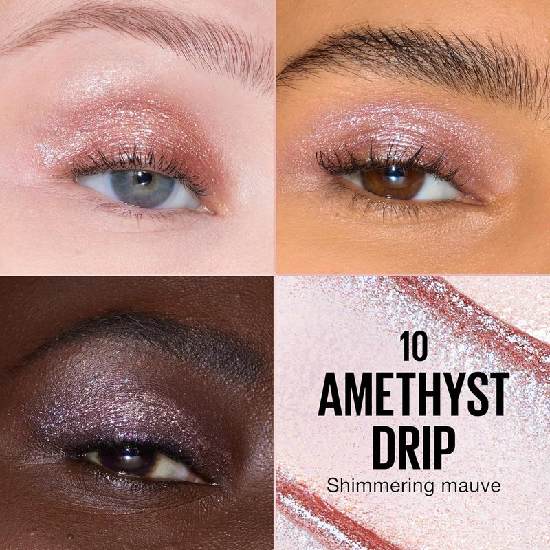 MAYBELLINE Shadow Drip Eye Tint - High-Impact Liquid Eyeshadow in Amethyst Drip | 16HR Lightweight Shimmer