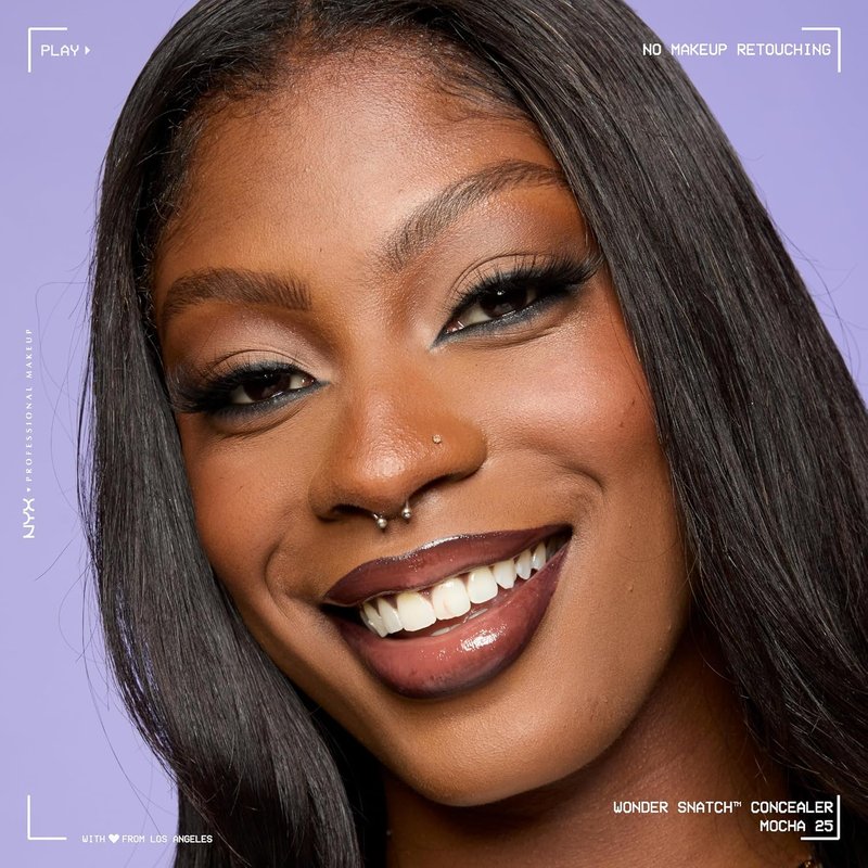 NYX Wonder Snatch Concealer - Brightening & Lifting Full Coverage Makeup | Vegan, 24HR Wear - Mocha