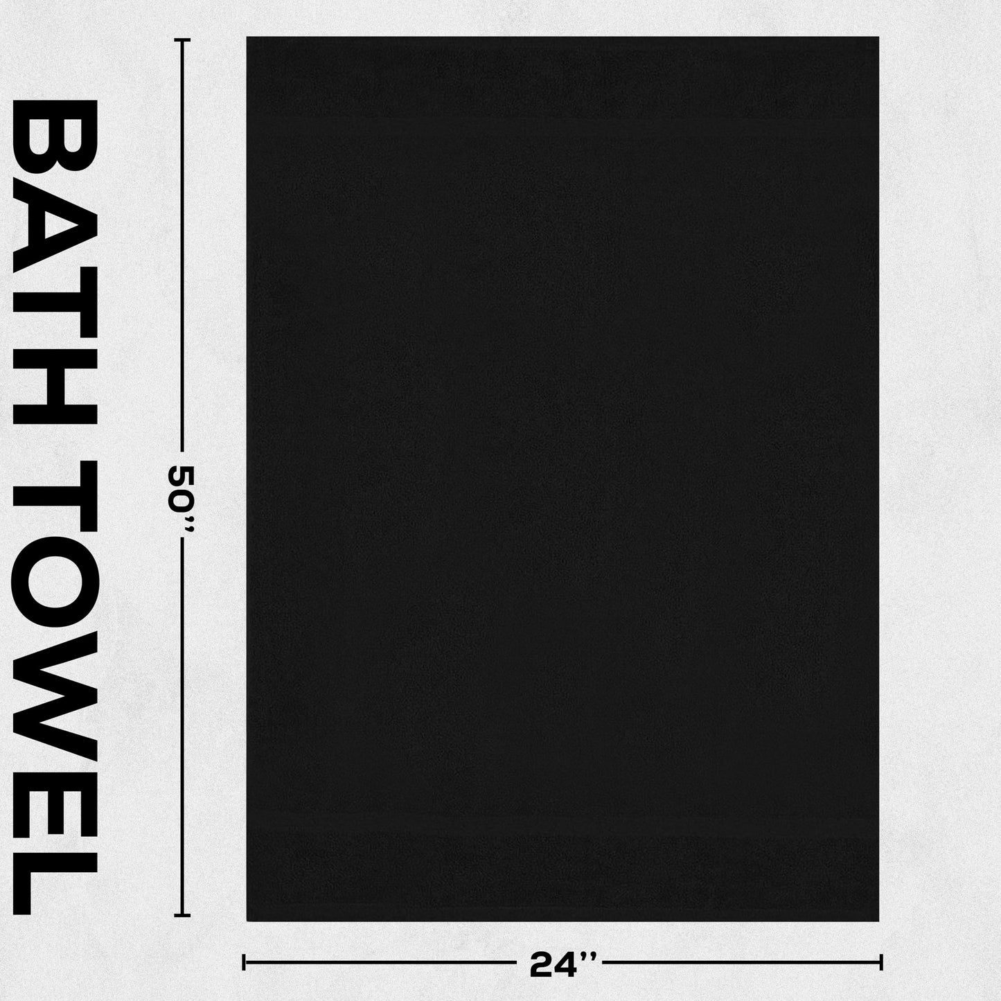 GOLD TEXTILES Premium Black 100% Cotton Bath Towels Set (6 Pack, 24 x 50 Inch) High Absorbency Multipurpose Quick Drying Pool Gym Hotel Spa Bath Towel (6, Black)
