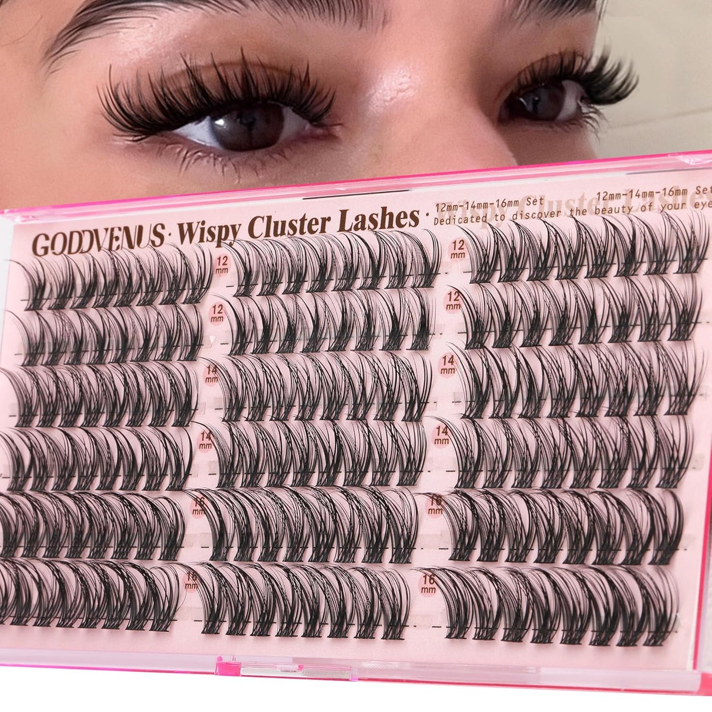 Wispy Natural Lash Clusters - CC Curl DIY Eyelash Extensions for Clean Makeup | Cat Eye Style