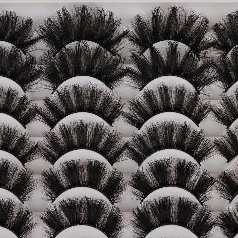 False Eyelashes Multipack - 48 Pairs of 5D Wispy Faux Mink Lashes | 6 Dramatic Styles