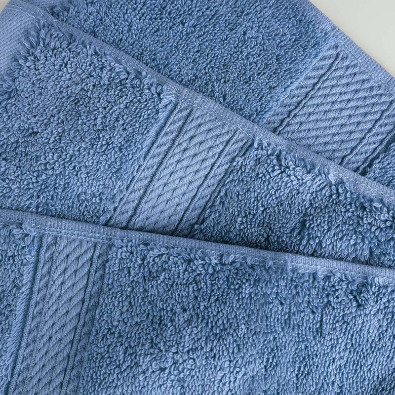 Superior Egyptian Cotton Plush & Absorbent, Bath Towel Set of 4, Denim Blue