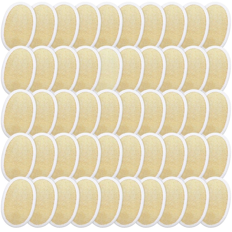 50 Pieces Exfoliating Loofah Pad Body Scrubber Bath Shower Loofah Sponge Pad Natural Exfoliating Scrubber Luffa Brush Close to Skin for Men Women Shower Bath and Spa