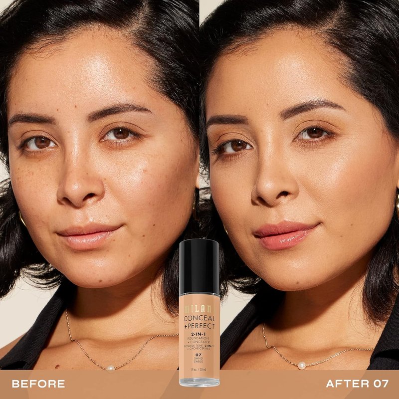 Milani Conceal + Perfect Liquid Foundation - Sand Shade | 1 Fl. Oz.