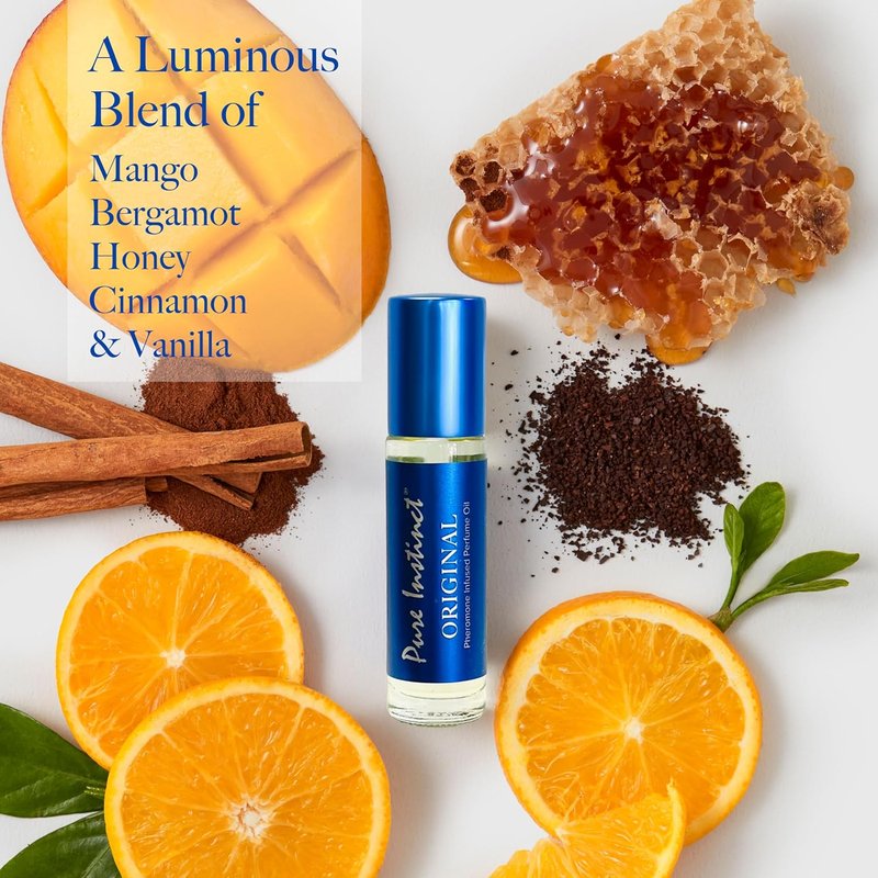 Pure Instinct Roll-On Pheromone Essential Oil Perfume - Unisex 2-Pack | TSA-Friendly