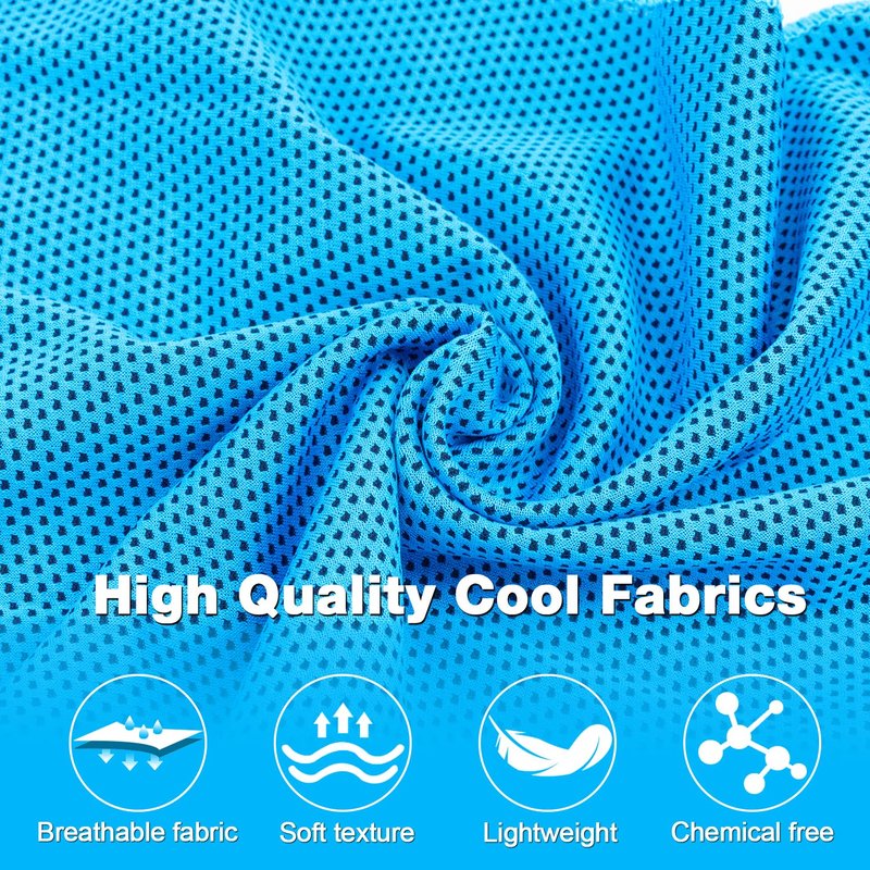 MENOLY 50 Pack Cooling Towels, Cooling Towels for Neck and Face, Sweat Microfiber Towel Soft Breathable Towel for Gym, Yoga, Camping, Running, Fitness, Workout & More Activities