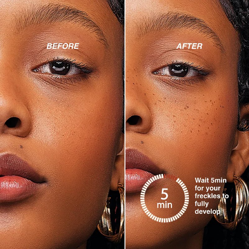 Freck NOIR Freckle Pen 3.15ml | Original Faux Freckles Makeup, Buildable Natural Sun-Kissed Finish, Long-Lasting | Clean, Vegan Formula, Ultra-Fine Brush Tip | Medium/Dark Skin Tones