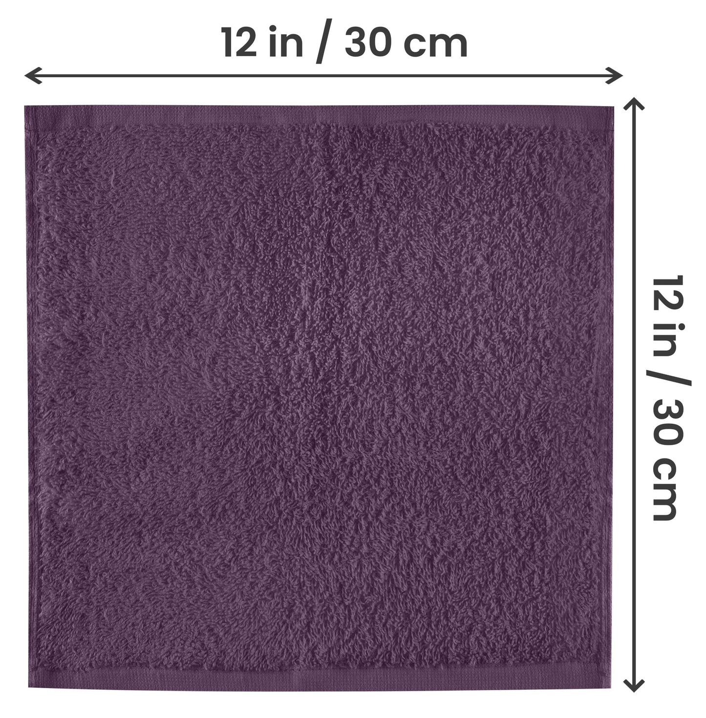 Utopia Towels 12 Pack Cotton Washcloths Set, 100% Ring Spun Cotton, Premium Flannel Face Cloths, Highly Absorbent and Soft Feel Fingertip Towels, Beige, Plum, Sage Green, Navy
