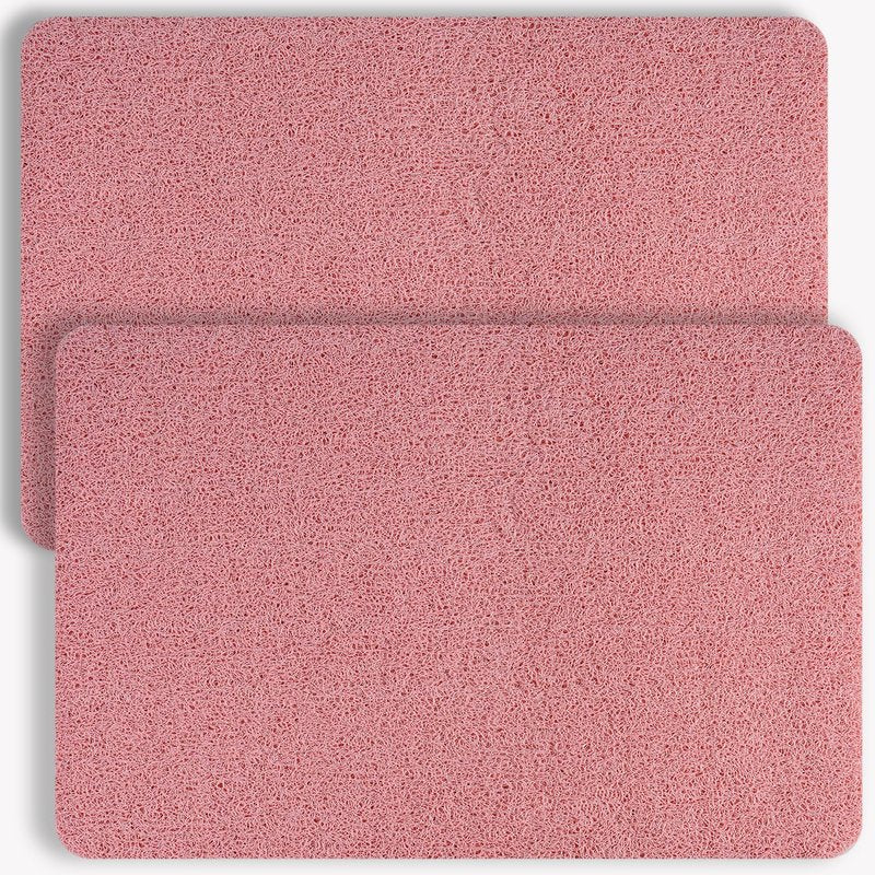 Hargiis Non-Slip Bathtub Mat, 2 Pack Anti Slip Shower Mat, Fast Drying Bathtub Mats, Foot Scrubber Mat, Anti Slip Mat for Tub, Floor, Bathroom, Kitchen, Home, Hotel (Pink 24"×16"+24"×16")