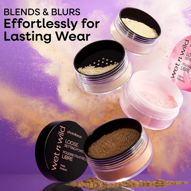Photo Focus Loose Baking Setting Powder | Highlighter for Fair to Medium & Tan Skin Tones - Translucent Finish