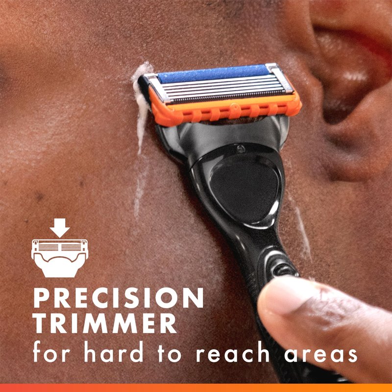 Gillette Fusion5 Power 5-Blade Razor Refills for Men, with Precision Trimmer, 6 Count