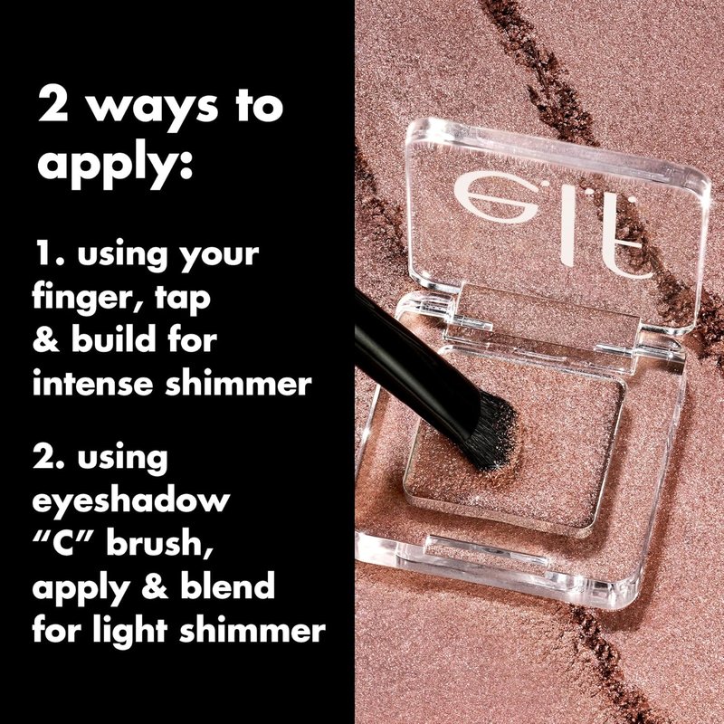 e.l.f. Fine As Fleck Glitter Eyeshadow - Long-Lasting Sheer Makeup with Shimmer Finish | Vegan & Cruelty-Free, White Hot