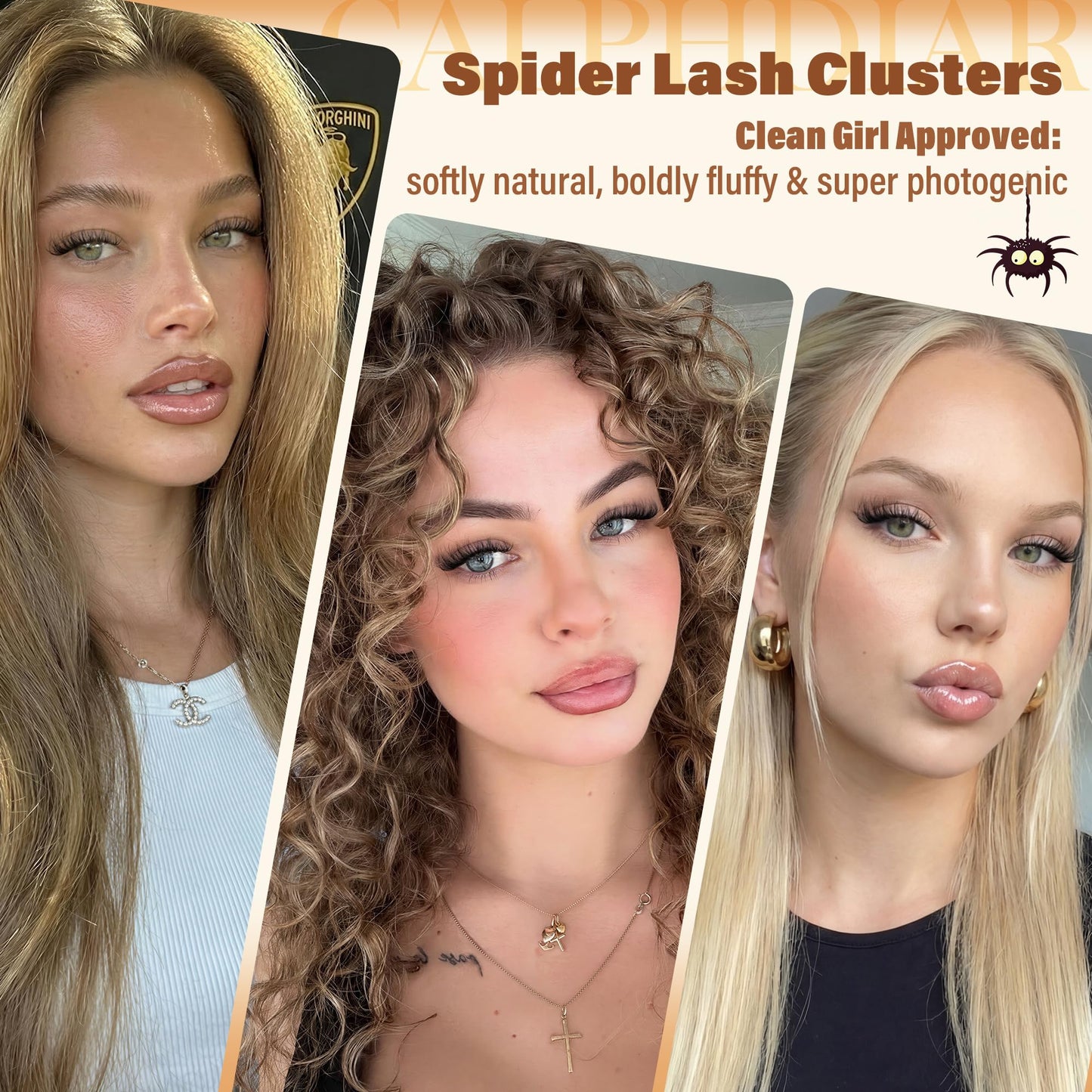Spider Lash Clusters Breeze Eyelash Clusters DD Curl Cluster Eyelash Extensions Fluffy Spider Lashes Clusters Wispy Individual Lashes Extension Soft Thin Band Cluster Lashes 10-16MM for Natural Look