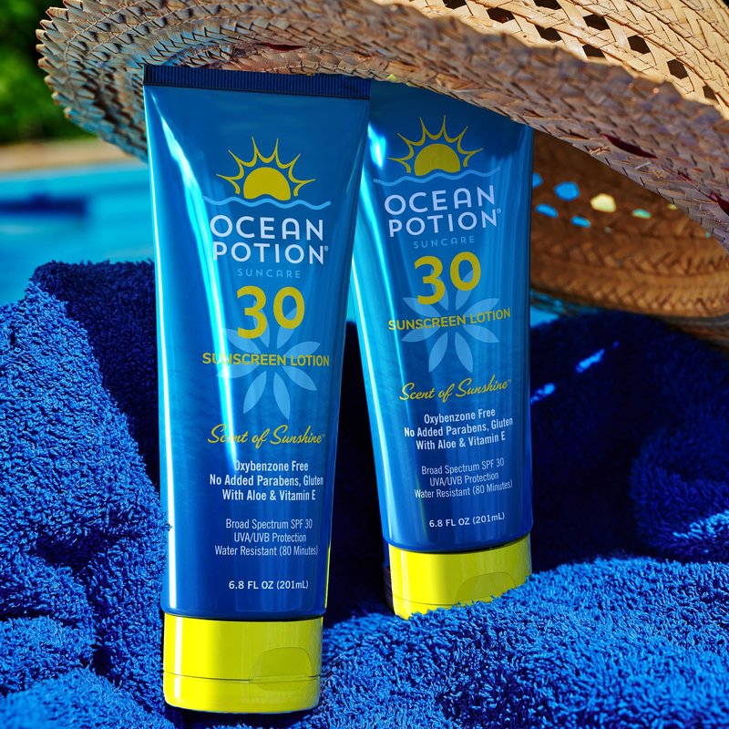 Ocean Potion SPF 30 Sunscreen Body Lotion, Broad Spectrum UVA/UVB Protection with Aloe and Vitamin E, Water-Resistant Non-Greasy Sunscreen, 6.8 oz