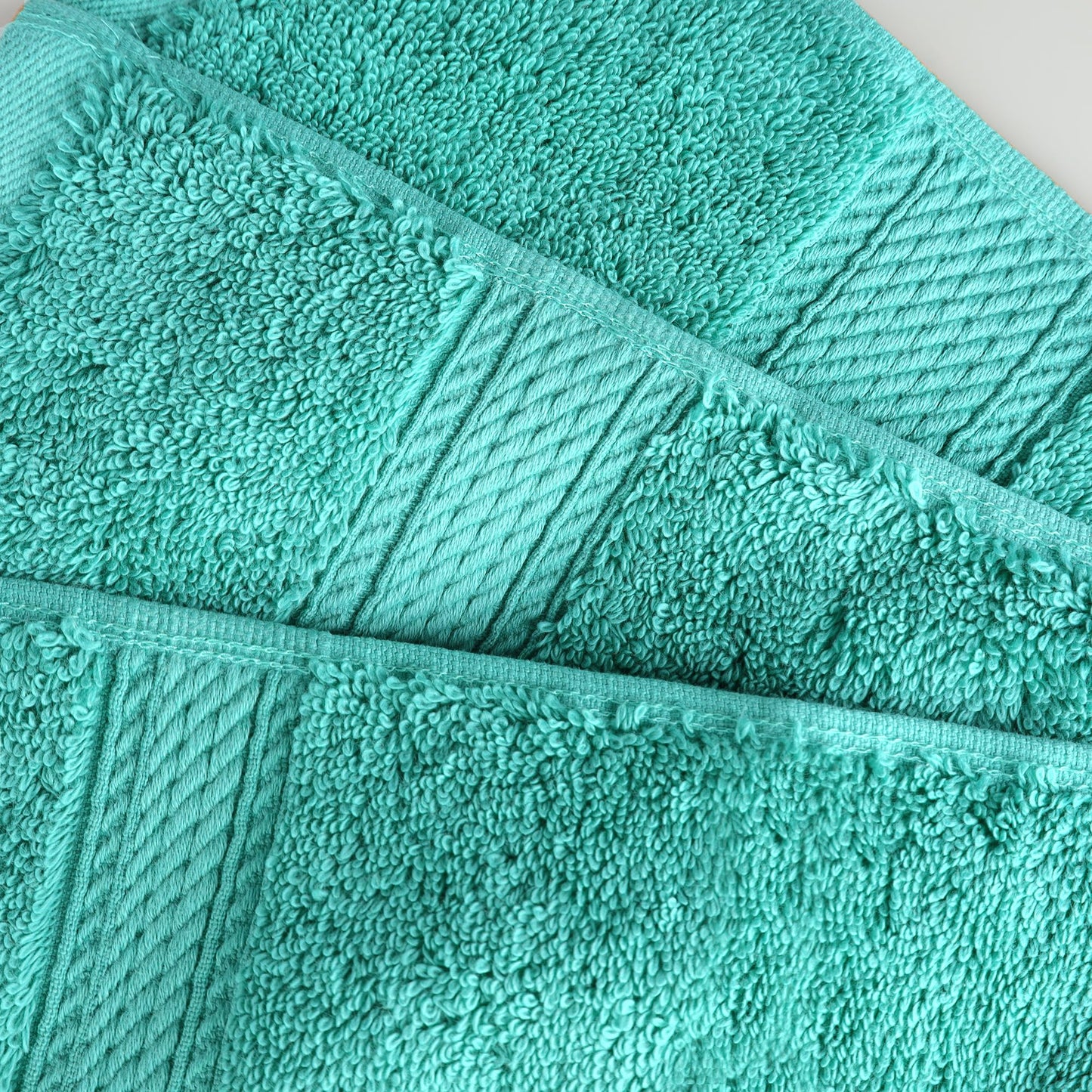 Superior Egyptian Cotton Pile 9 Piece Towel Set, Includes 3 Bath, 3 Hand, 3 Face Towels/Washcloths, Ultra Soft Luxury Towels, Thick Plush Essentials, Guest Bath, Spa, Hotel Bathroom, Turquoise