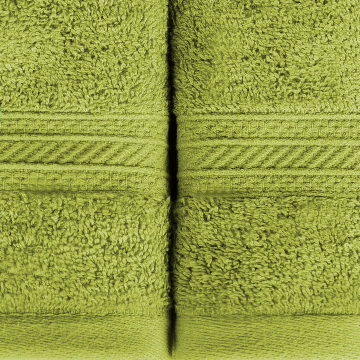 Superior Long Staple 100% Combed Cotton 700GSM Solid Highly-Absorbent 4-Piece Bath Towel Set for Bathroom, Shower, Kitchen-Super Soft, Plush, Highly Absorbent, Assorted 4-Piece Towels, Green Essence