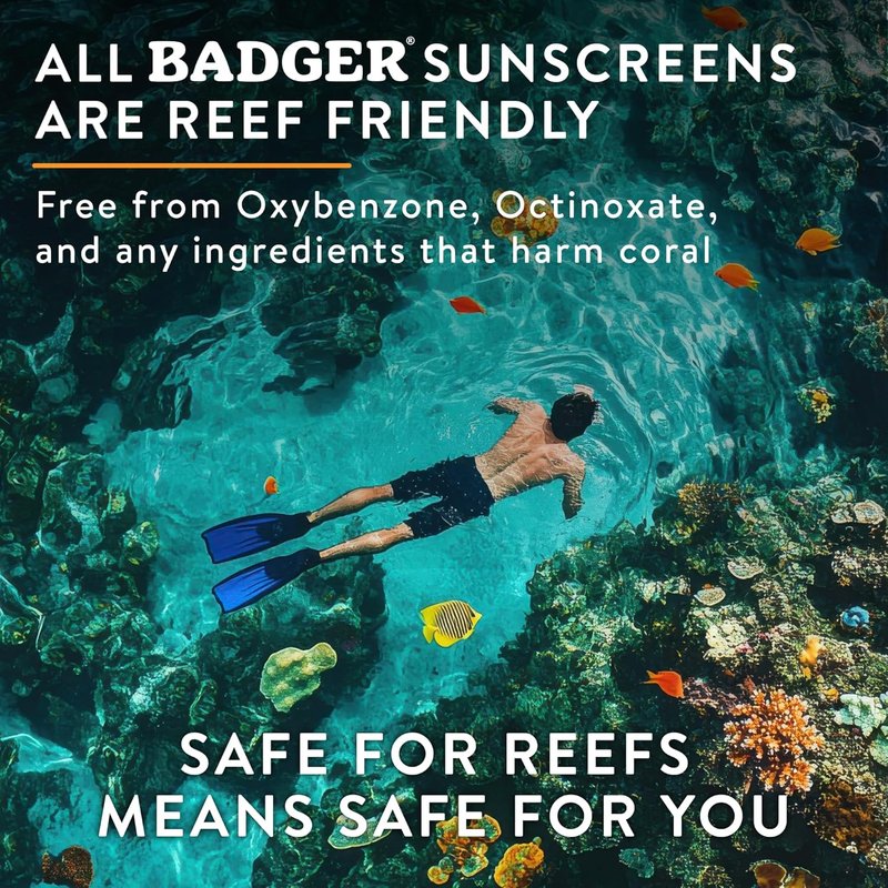 Badger Mineral Kids Sunscreen Face Stick SPF 35, Zinc Oxide Travel Size Sunscreen Stick for Kids, 97% Organic Ingredients, Reef Safe, Water Resistant, .65 oz