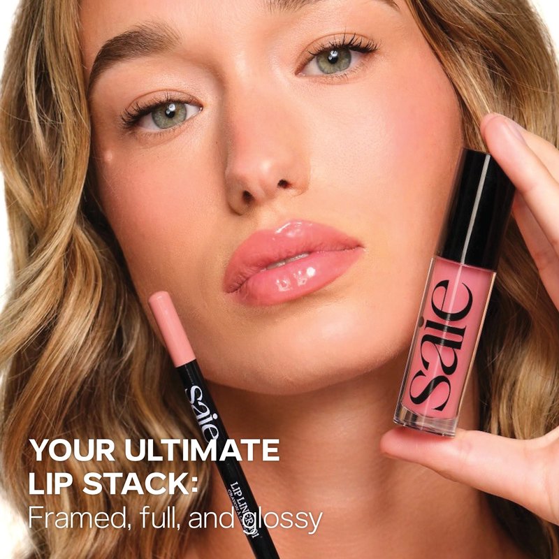 Saie Glossybounce - Hydrating Lip Gloss and Tinted Lip Oil Hybrid with Hyaluronic Acid & Jojoba Oil for Non-Sticky, Ultra-Shiny, Plump & Soft Lips - Everyday Makeup Essential - Remix (.17 oz)