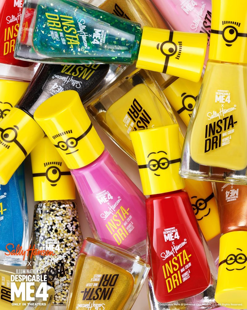 Sally Hansen Insta-Dri® X Despicable Me, Sweet Villainy, Quick Dry, Long Lasting, Streak-Free Shine, Pink Nail Polish