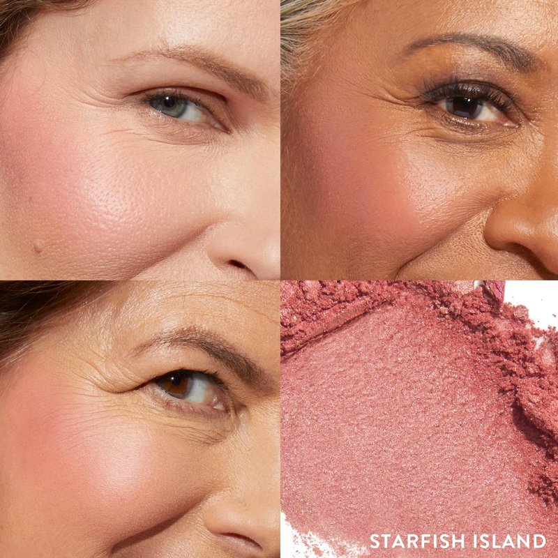 LAURA GELLER NEW YORK Baked Blush-n-Brighten for Mature Skin - 09 Starfish Island - Powder Blush Won't Settle into Fine Lines - Buildable Natural Finish – Longlasting Formula - Made in Italy