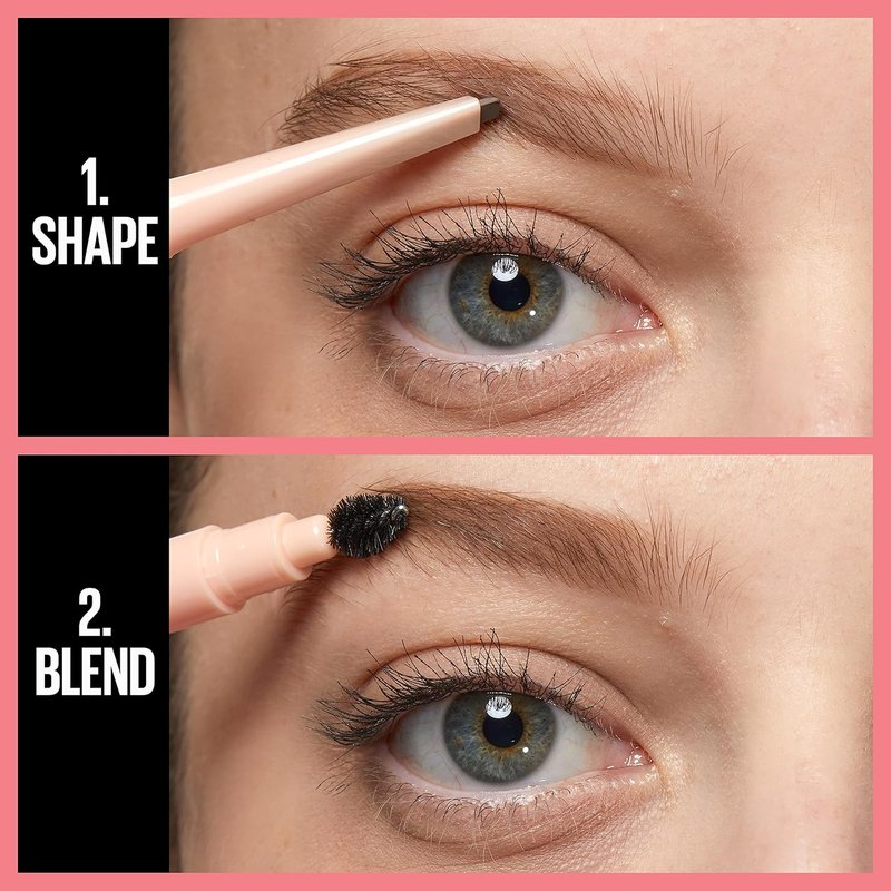 Maybelline Total Temptation Eyebrow Definer Pencil - Medium Brown, Perfect for Natural-Looking Brows
