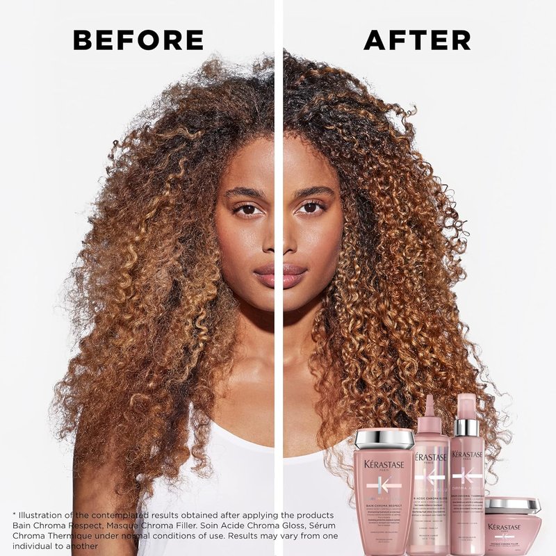 Kerastase Chroma Absolu Hair Serum - Moisturizing Anti-Frizz Treatment for Color-Treated Hair | Heat Protection
