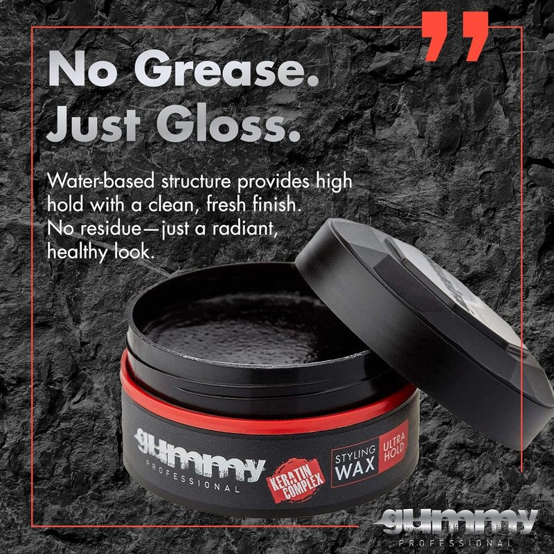 Professional Hair Styling Wax for Men - Ultra Hold Water-Based Pomade with Provitamin B5 & Keratin | 150ml