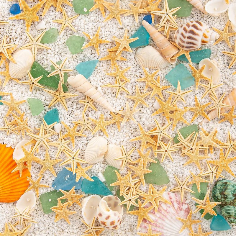 Natural Small Starfish for Crafts - 100 PCS Mini Starfish Decor | 0.4" to 1" for Beach Weddings & DIY Projects