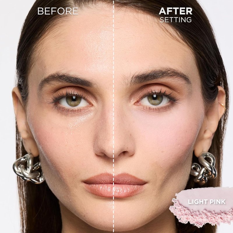 L'Oreal Paris Infallible Blur-Fection Loose Setting Powder - Longwear Blurring Face Powder, Brightening Light Pink, 1 Kit