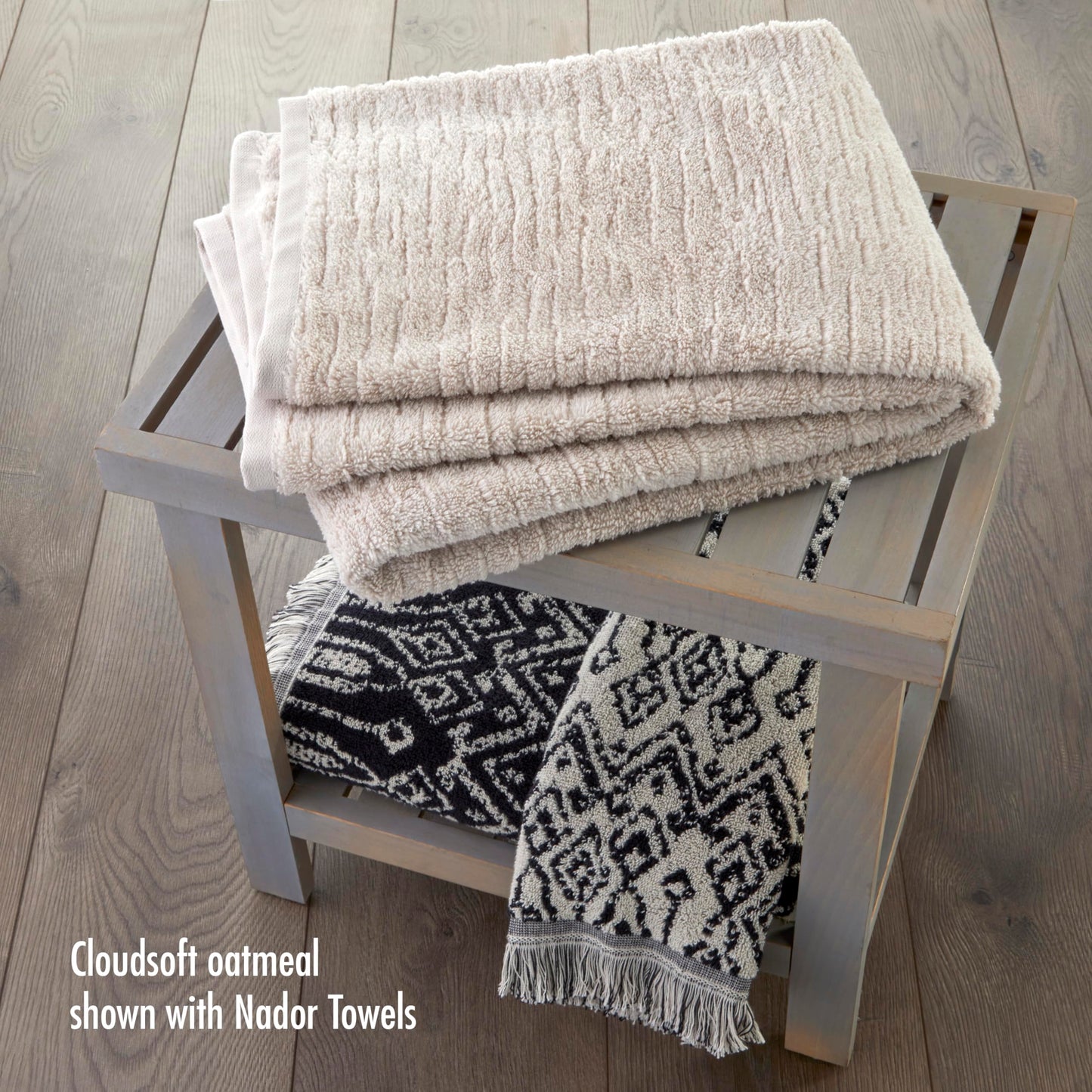 SKL Home CloudSoft Cotton Luxury Bath Towel, Oatmeal