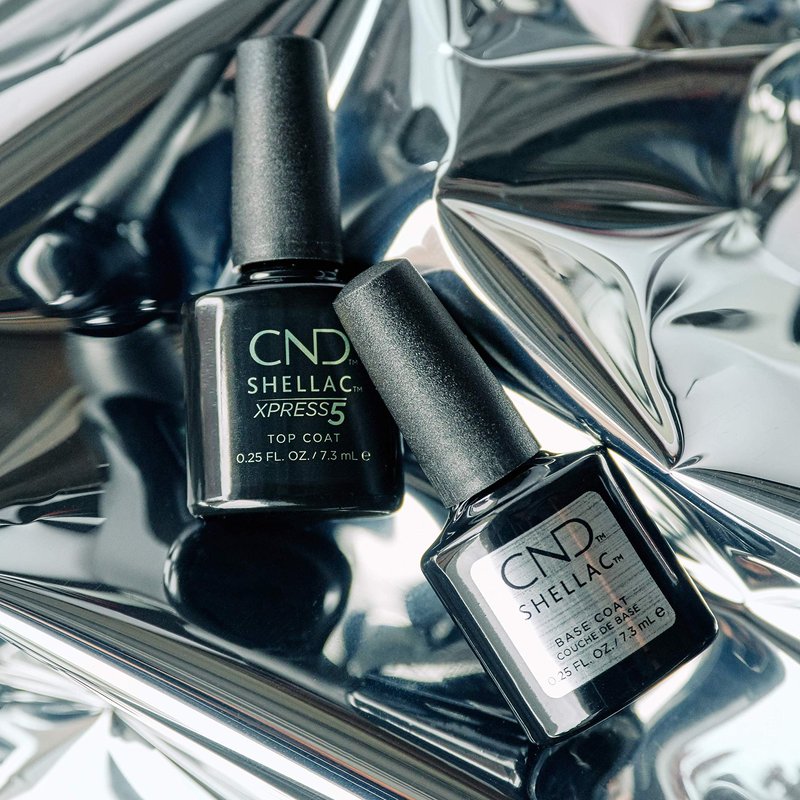 CND Shellac Gel Nail Polish XPRESS5 Top Coat, Crystal Shine Scratch Resistant Final Step Protective Longwear with No Nail Damage, 0.25 fl oz