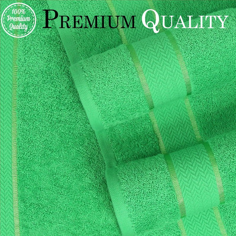 Bath Towels Set-100% Cotton-2 Bath Towels, 2 Hand Towels & 2 Washcloths-Large, Quick Dry, Absorbent, Soft & Plush, Gym, Spa, Hotel, Pool, Shower Towels -6 Piece Luxury Bathroom Towels