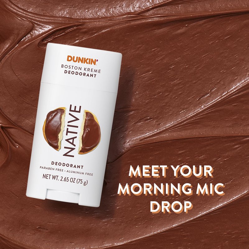 Native Deodorant | Limited Dunkin Donuts Edition | Aluminum Free with Baking Soda, Probiotics, Coconut Oil and Shea Butter | Boston Kreme 2.65oz