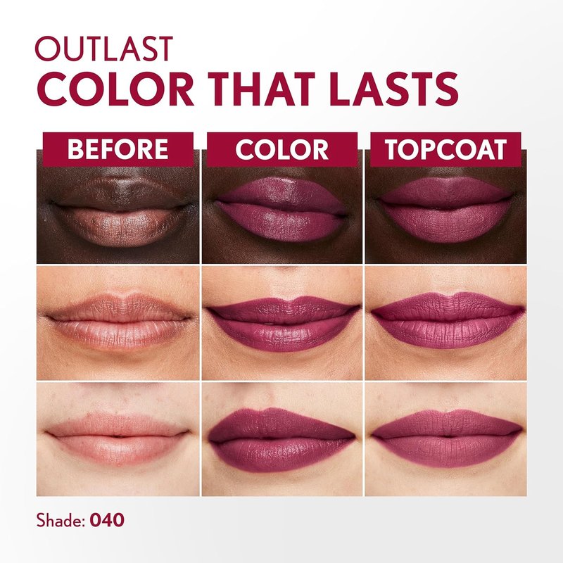 COVERGIRL Outlast All-Day Lip Color - 24-Hour Hydrating Balm | Jazzberry, Vegan, Moisturizing, 0.07oz