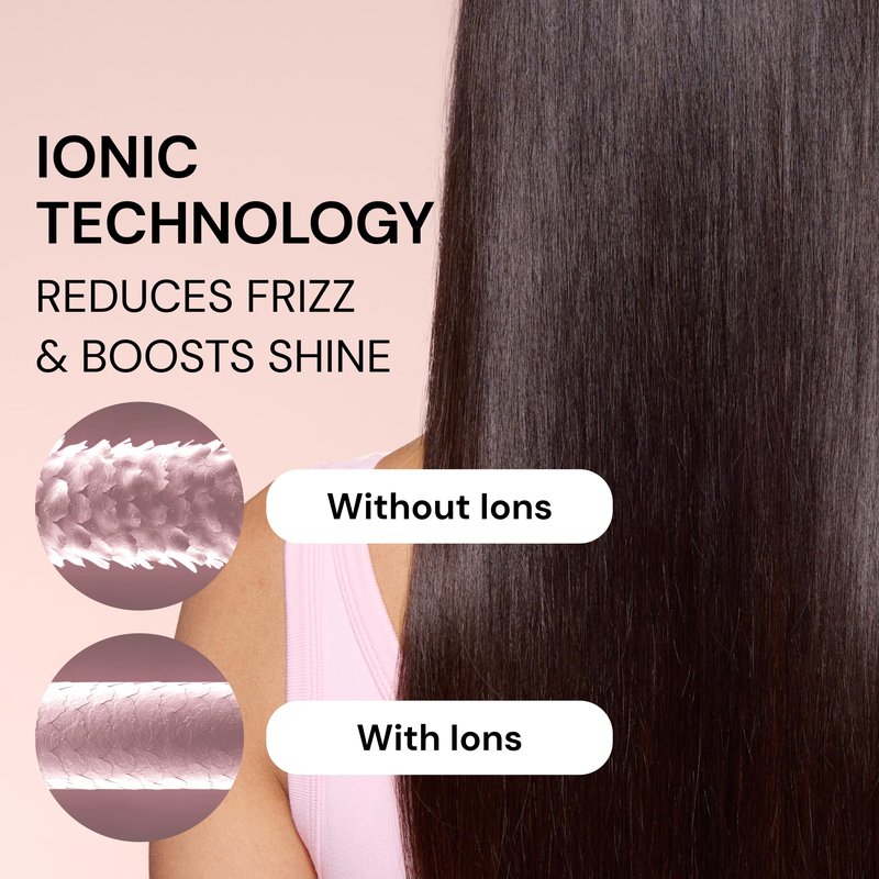 L'ANGE HAIR Axia HaloRing Ionic Hair Dryer | High Speed Professional Blow Dryer for Smooth, Frizz-Free Styles | Lightweight Brushless Motor with Concentrator & Wall Mount | 4 Heat Settings | Blush