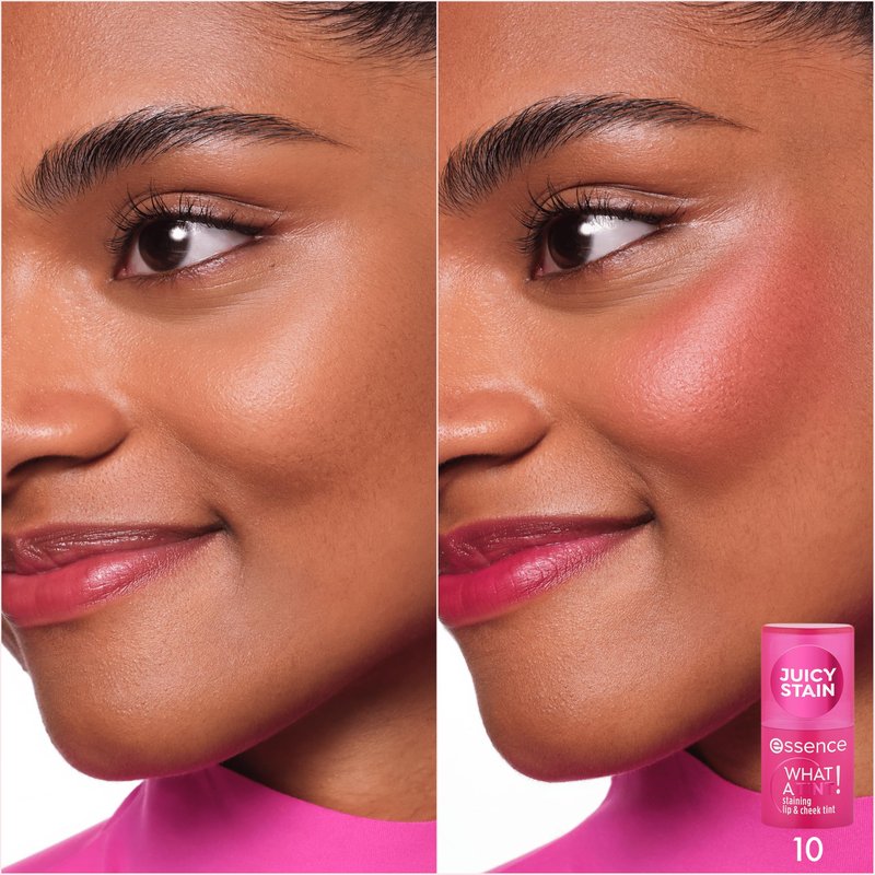 essence | What a Tint! Staining Lip & Cheek Tint | Long-Lasting Balm Blush & Lip Stain | Lightweight, Easy to Blend Jelly Balm | Vegan & Cruelty Free (10 Rasberry Vibes)