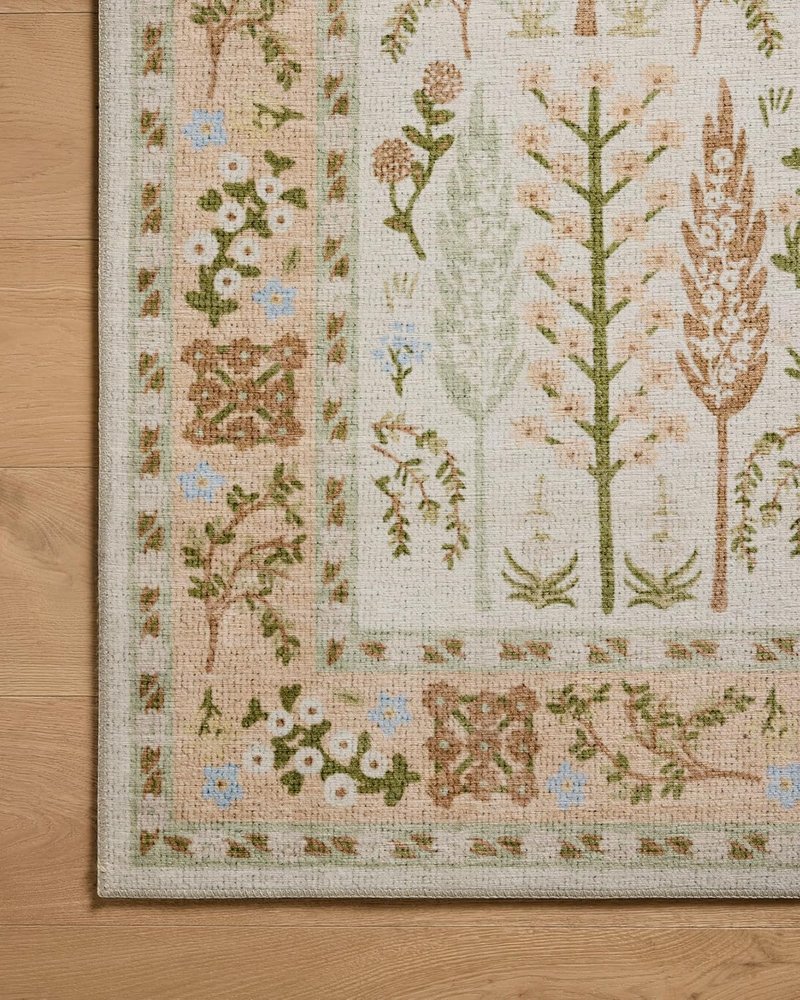 Loloi Rifle Paper Co. Canopy Collection Area Rug - Cream 6' x 9' for Stylish Home Décor