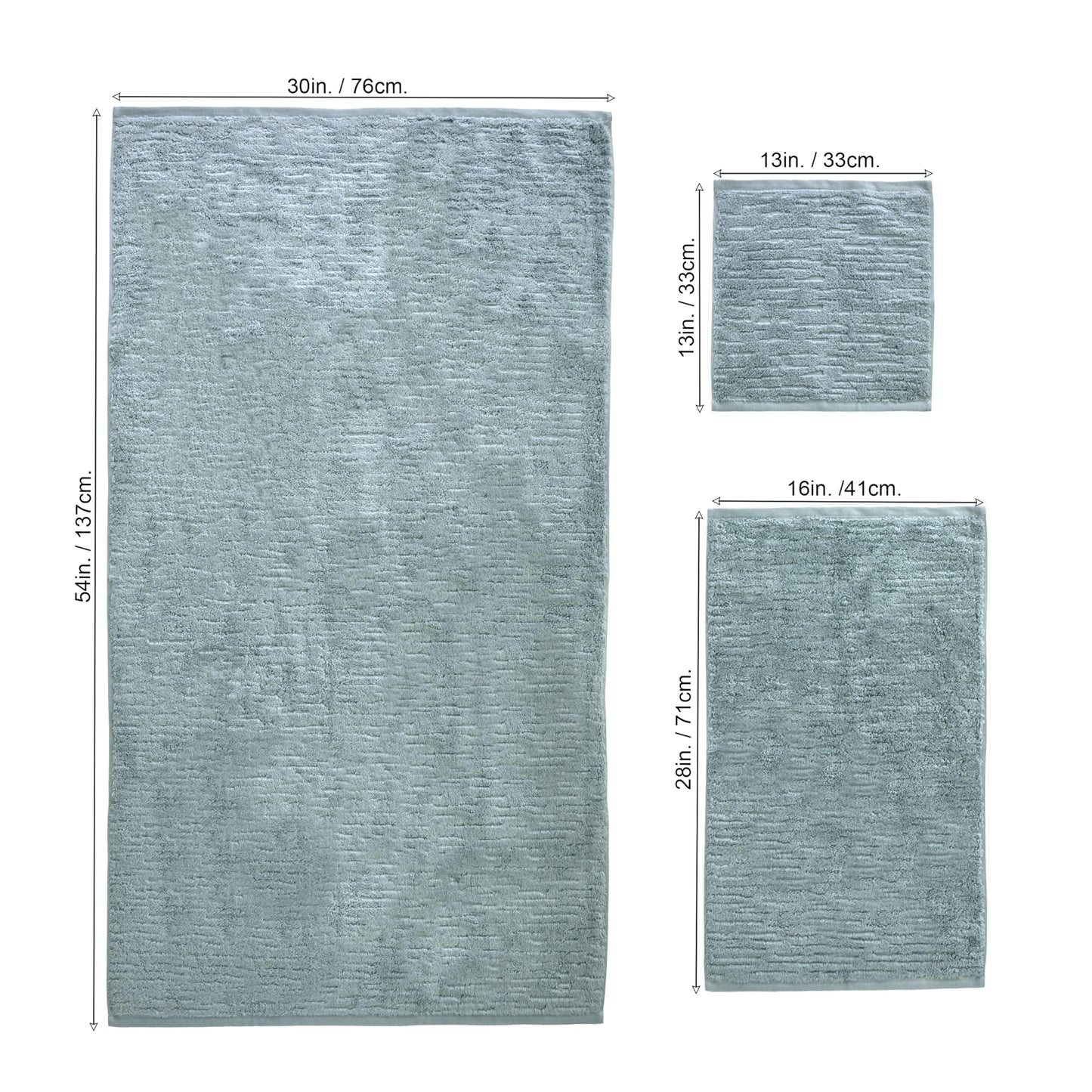 SKL Home CloudSoft 100% Cotton Luxury 6-Piece Towel Set, 600 GSM, Ultra Plush & Absorbent - 2 Bath Towels, 2 Hand Towels, 2 Washcloths, Teal