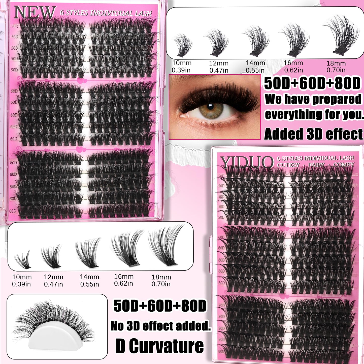 YIDUO Volume Lash Clusters Kit