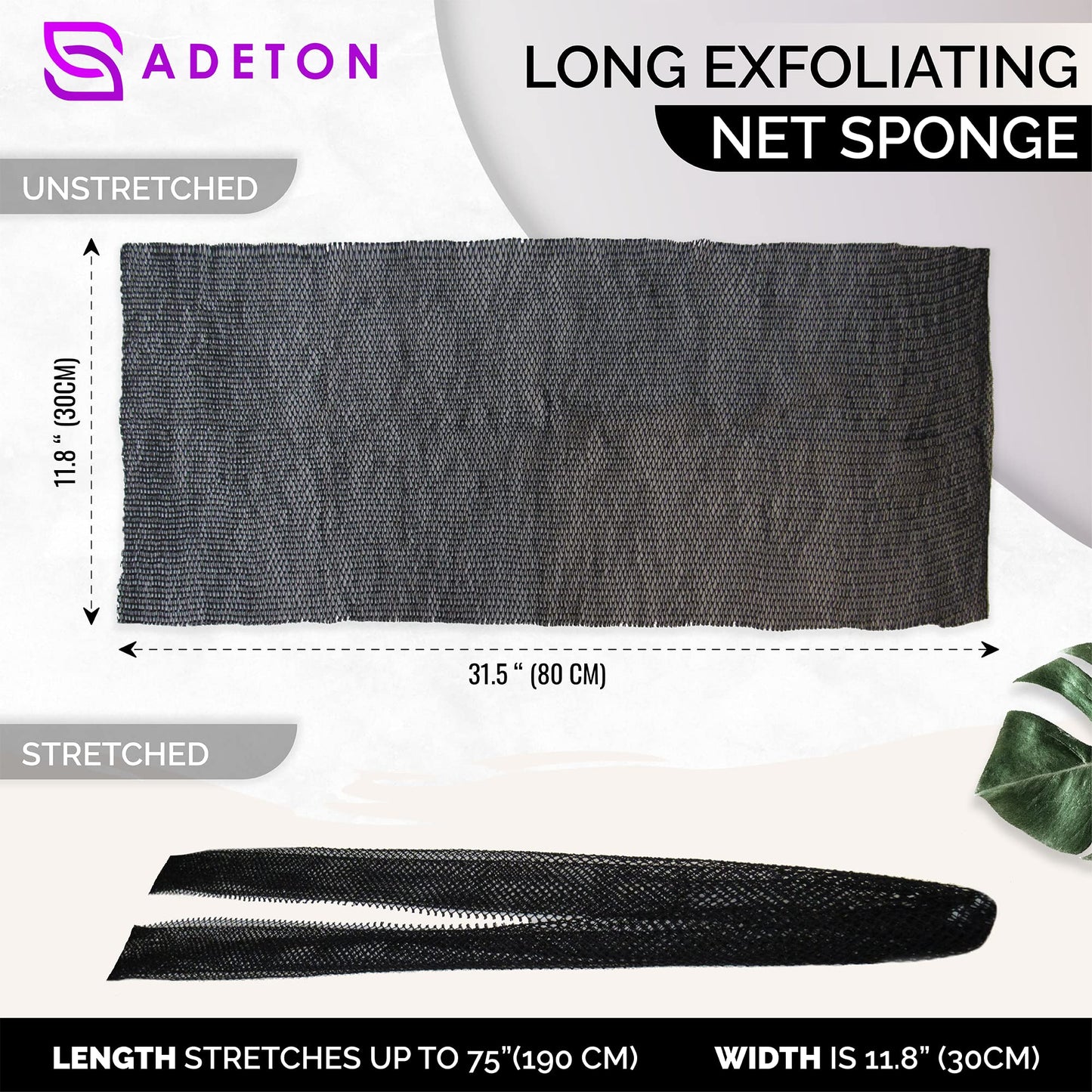African Net Sponge Authentic with Knots, Exfoliating Bath Cloth, Real African Wash Net, Black Owned Sapo Afro Body Scrubber, Shower Essential Body Exfoliator, Large Deluxe Version (Black Large)