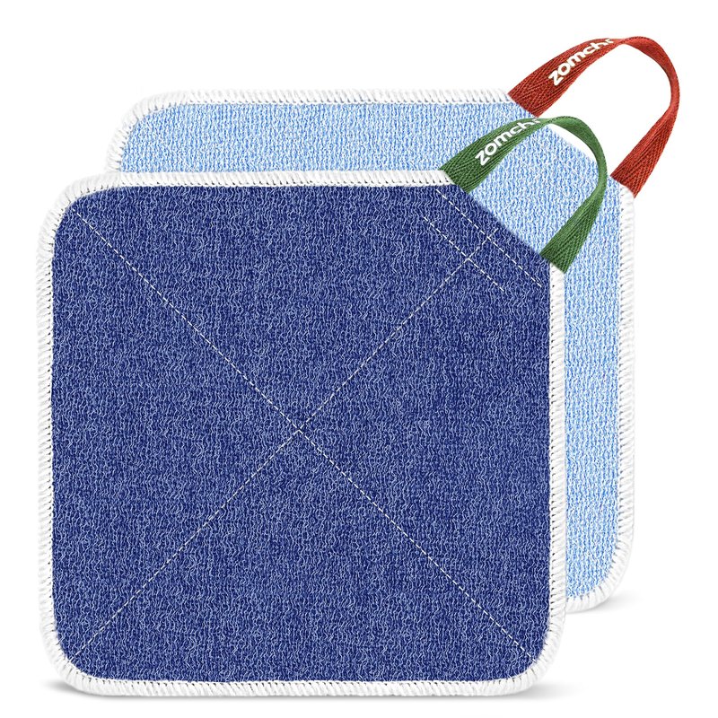 ZOMCHI Exfoliating Wash Cloths for Face and Body, Dual Sided Scrub Bath Cloth, Shower Wash Cloth for Men and Women, 2 Count (Rough and Gentle)