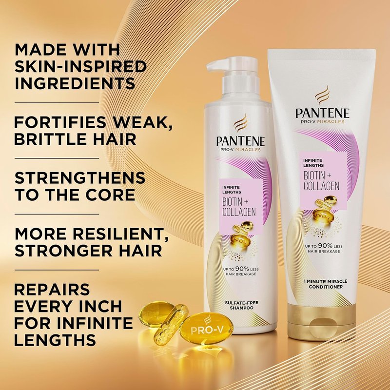 Pantene Pro-V | Miracles Infinite Lengths Conditioner - Biotin & Collagen, 10.9 FL OZ