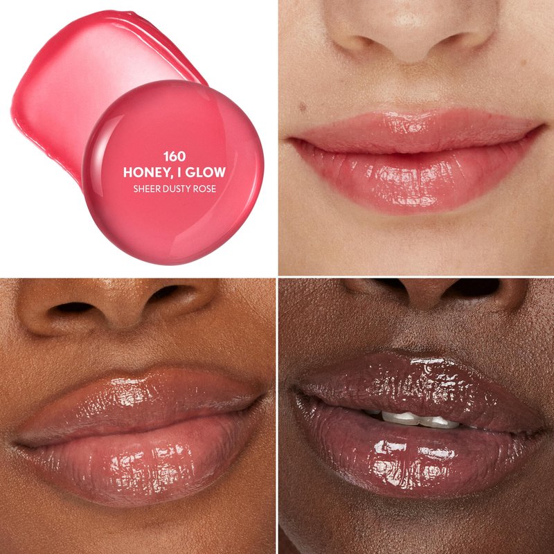 COVERGIRL Clean Fresh Yummy Big Oil Stick, Flavored Lip Oil, Dewy Finish, Non-Greasy - 160 Honey, I Glow (Sheer Dusty Rose)
