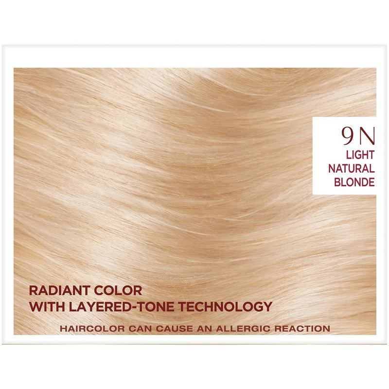L'Oreal Paris Age Perfect Hair Color - 9N Light Natural Blonde | Permanent Formula, 1 Kit