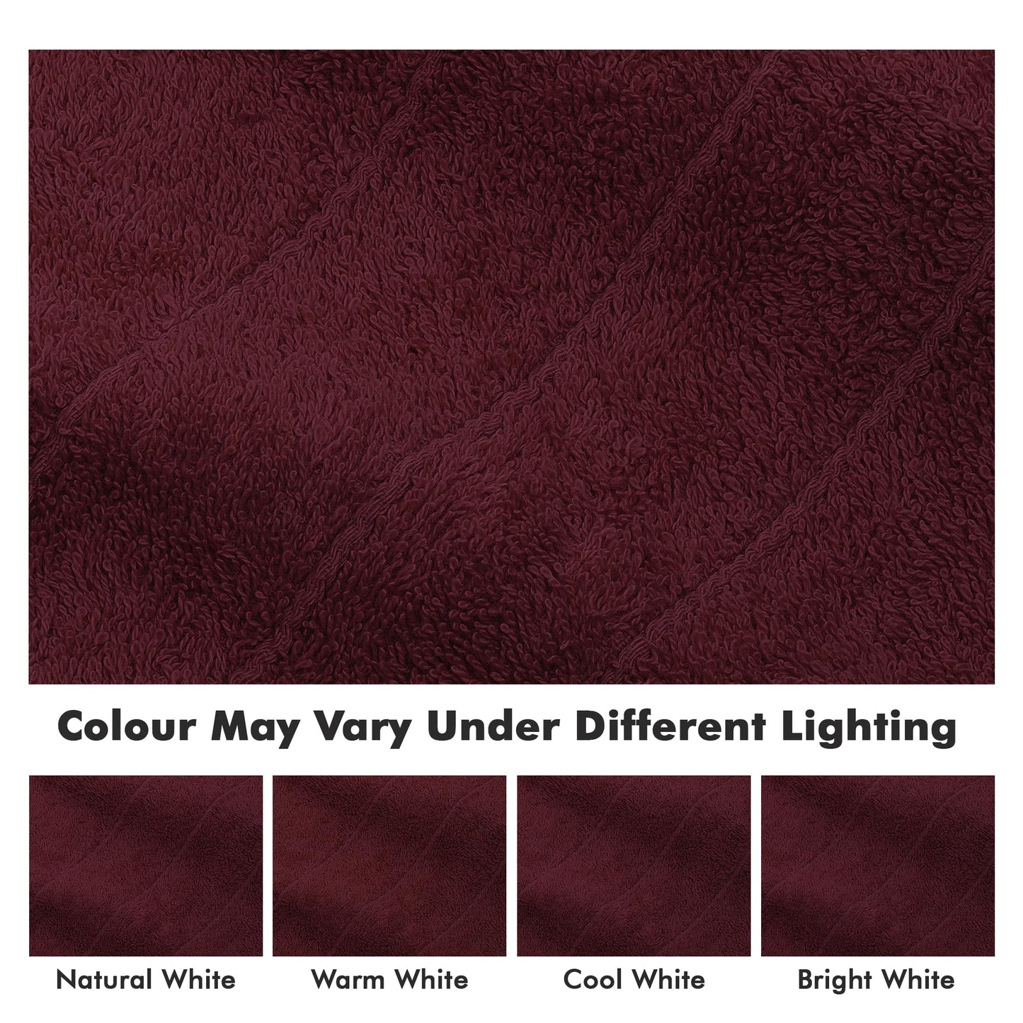 Novo Home Bath Towels Set of 4 – 100% Cotton Burgundy Extra Large Towels for Bathroom, Spa Use (55x28 in) – Super Soft and Quick Dry Large Bath Sheets for Adults