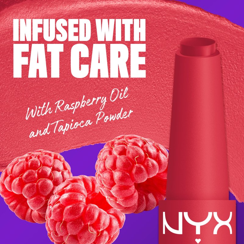 NYX PROFESSIONAL MAKEUP Fat Matte Lipstick, Pigmented, Smoothing, & Non-Drying Lip Crayon, Long Lasting Lip Makeup, Vegan & Cruelty Free - Flamingo Feather (Warm Pink)